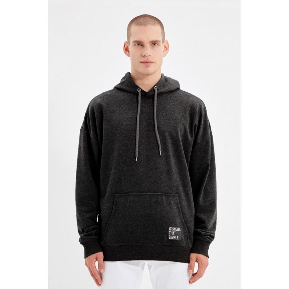 NWT Trendyol Men Oversize Hood Knitted Sweatshirt